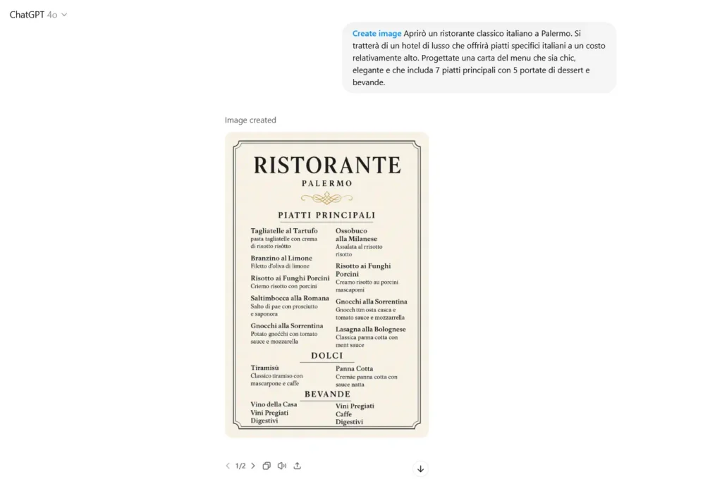 GPT-4o generazione di immagini